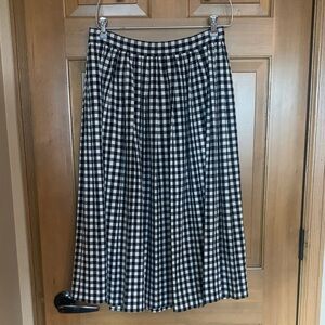 Calvin Klein Black and White Gingham Skirt